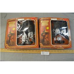 2 Western Cowboy Gun Sets NIB