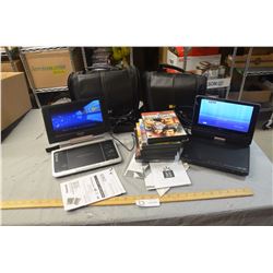 2 Travel DVD Players w/ Cases - Sony, Panasonic