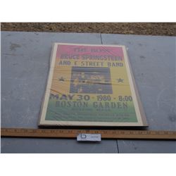 The Boss Bruce Springsteen 1980 Concert Poster