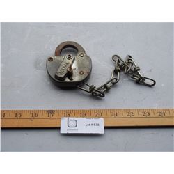 Vintage CPR Lock and Key (ad lake) CPR Key