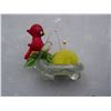 Image 7 : Glass Bowl with Lid and Figurine