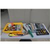 Image 1 : Plastic Tray of Tools- wrenches, screwdrivers, and more