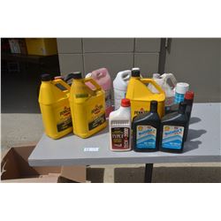 Assorted Lot of Oils, Antifreeze,