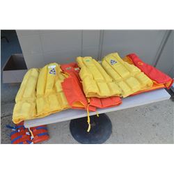 4 Life Jackets (3 Large and 1 XL)