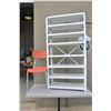 Image 1 : Metal Shelf (58"h x 30"w x 12"D) and Chair