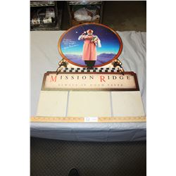 Double Sided Cardboard Mission Ridge Sign 22" W by 31" T