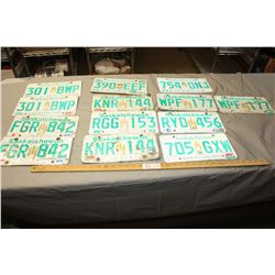 Lot of 13 License Plates (3 Pairs)