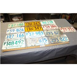 Lot of 13 License Plates (1 Pair)