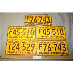 5 1967 License Plates (1 Pair)