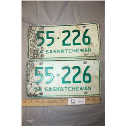 Pair of 1974 License Plates