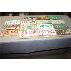 Lot of 15 License Plates