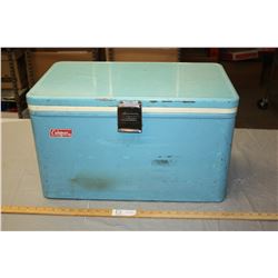 Metal Blue Coleman Cooler