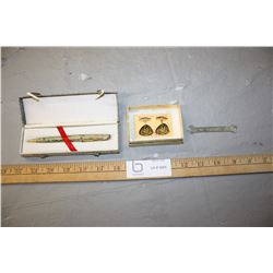 Cuff Links, Pen and Wrench from Poland