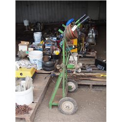 Oxygen Acetylene Tank Holder with Gauges, Hose