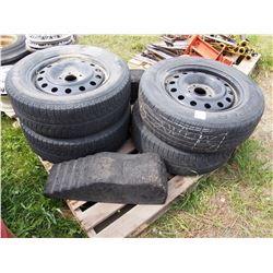 4 TIMES THE MONEY: Cooper 225/65/R17, 3 Michelin with Rims, Wheel Ramps