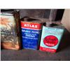 Image 4 : MobilOil, Jack Oil, Atlas, Tumbler, Etc Oil Tins (total of 6)