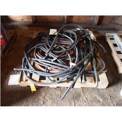 Various Hydraulic Hoses, Fittings, & Tins