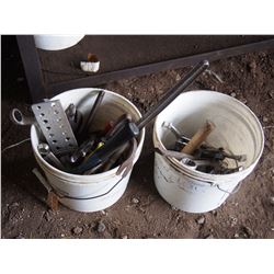 Pails of Wrenches; Tools, Pullers, Pipe Wrenches