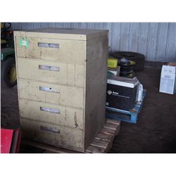 Metal 5 Drawer Filing Cabinet