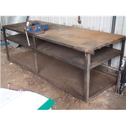 Metal Work Table with Vice