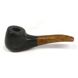 Vintage Wood and Carved Stone Pipe