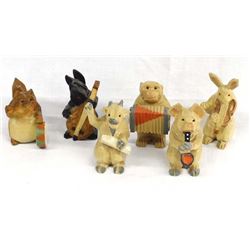 Carved Wood Animal Figurine Band
