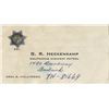 Howard Hughes personal (3) business cards from police contacts.