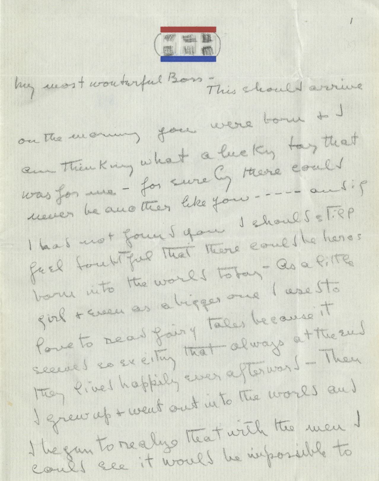 Howard Hughes (55+) personal handwritten love letters, notes and postcards  from Katharine Hepburn., image size:1278x1620