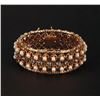 Howard Hughes Gold Ladies Bracelet with (25) Sapphires and Cultured Pearls.