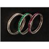 Howard Hughes (3) Ladies Guard Rings – Emerald, Ruby & Diamond – set in Platinum.