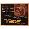 Howard Hughes personal half-sheet poster for The Outlaw.