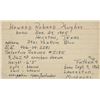Image 3 : Howard Hughes personal Selective Service card and handwritten card of vital information.