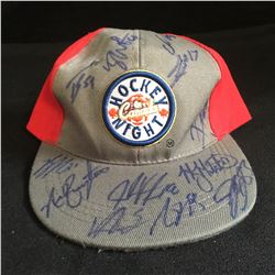 VANCOUVER CANUCKS MULTI SIGNED HNIC HAT