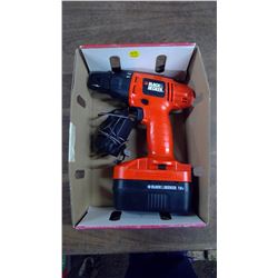 BLACK AND DECKER 18V DRILL W/ BATTERY AND CHARGER