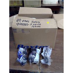 20 PAIRS OF SAFETY GOGGLES