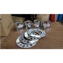 4 ALUMINUM WHEEL SPACER, 4 EAGLE STAINLESS WHEEL CAPS