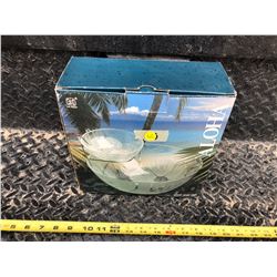 ALOHA CHIP/DIP CRYSTAL BOWL