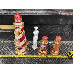 STATUTE - WHITE LADY AND SET OF LIGHT HOUSES