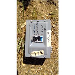 FEDERAL PACIFIC - 4 BREAKER PANEL BOX STAB-LOK BREAKERS