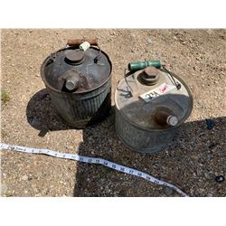 2 METAL GAS CANS