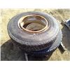 Image 1 : SET OF TWO TIRES W/ RIMS - 12R22.5 150/146L - 9R22.5
