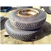 Image 4 : SET OF TWO TIRES W/ RIMS - 12R22.5 150/146L - 9R22.5