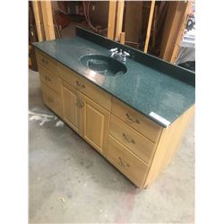 Oak Vanity and Top - 60"Wide - Excellent Condition