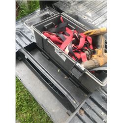 Toolbox and Tray Fall of Ratchet Straps, etc.