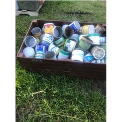 Very Large Lot of Tobacco Tins and Wooden Crate
