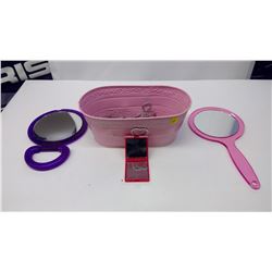 BASKET CONTAINING MISC BEAUTY PRODUCTS