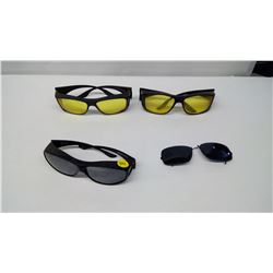 4 PAIRS OF SUNGLASSES