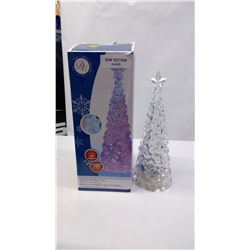 ACRYLIC HOLIDAY TREE WITH COLOUR CHANGING LIGHTS