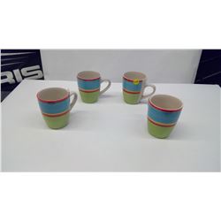 FOUR MATCHING COFFEE CUPS