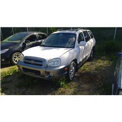 WHITE 2005 HYUNDAI SANTA FE VIN: KM8SB73D25U978215